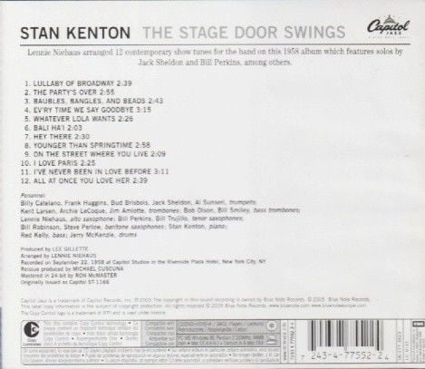 STAN KENTON – THE STAGE DOOR SWINGS (1985) - CD 2005 REISSUE AMBALAJINDA SIFIR