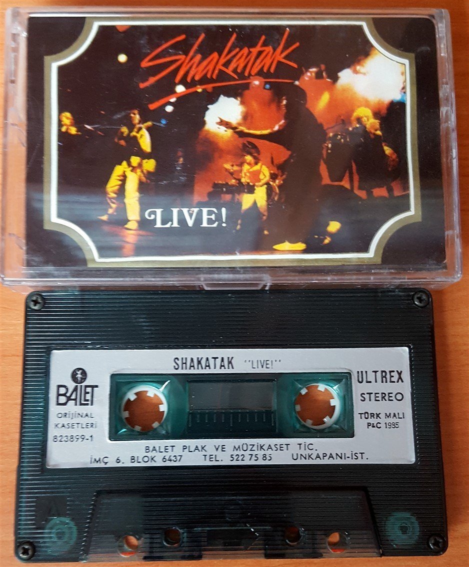 SHAKATAK - LIVE (1985) BALET CASSETTE MADE IN TURKEY ''USED'' PAPER LABEL