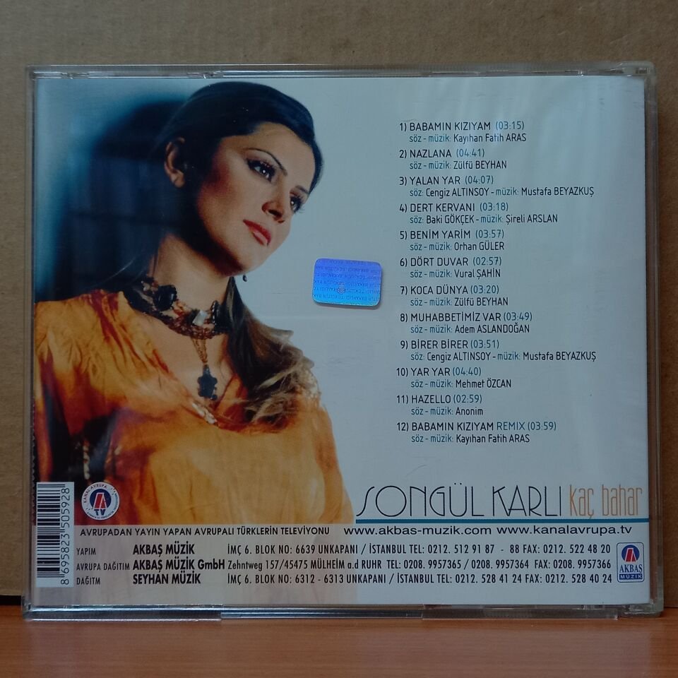 SONGÜL KARLI - KAÇ BAHAR (2004) - CD 2.EL