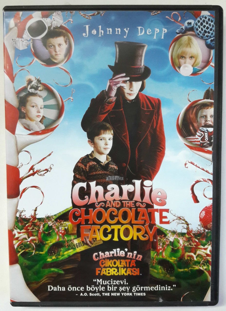 CHARLIE AND THE CHOCOLATE FACTORY - CHARLIE'NİN ÇİKOLATA FABRİKASI - JOHNNY DEPP - TIM BURTON - DVD 2.EL