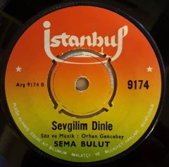 SEMA BULUT GEÇ ANLADIM / SEVGİLİM DİNLE - 7'' 45 DEVİR KAPAKLI 2.EL PLAK