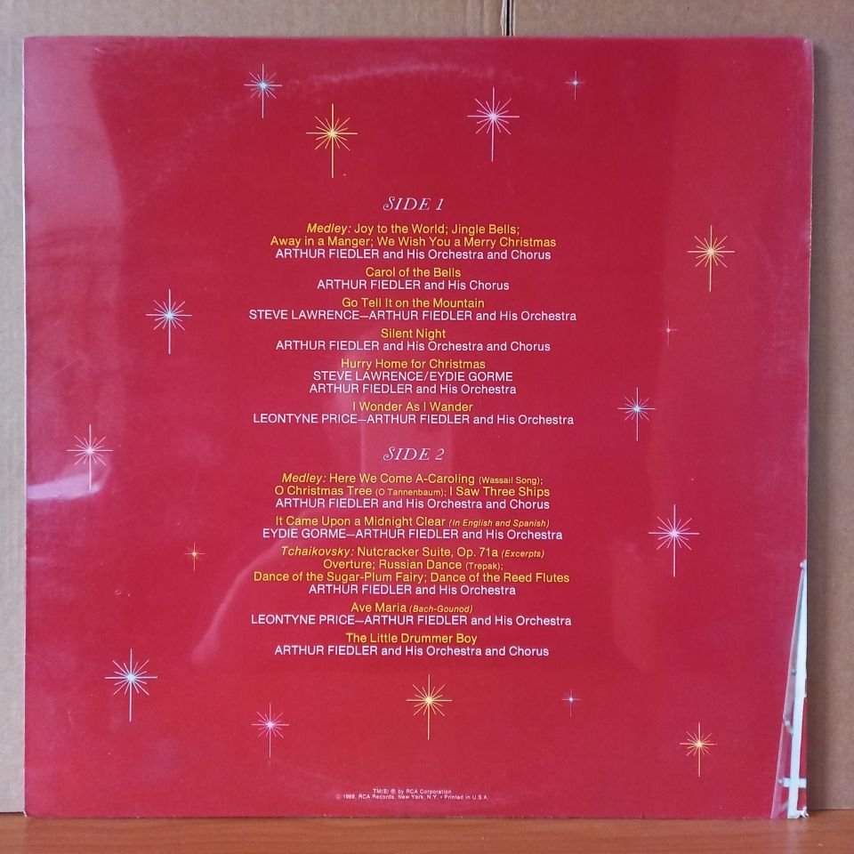 CHRISTMASTIME IN CAROL AND SONG / LEONTYNE PRICE AND ARTHUR FIEDLER AND SPECIAL GUESTS STEVE LAWRENCE EYDIE GORME (1969) - LP DÖNEM BASKISI SIFIR PLAK