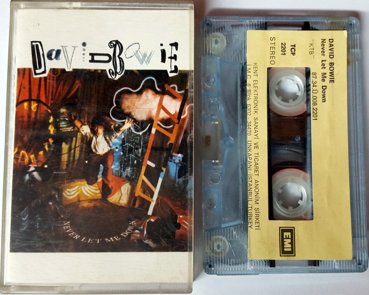 DAVID BOWIE - NEVER LET ME DOWN (1987) KENT CASSETTE MADE IN TURKEY ''USED''