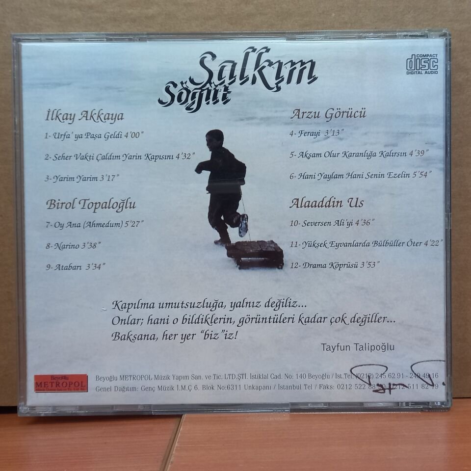 SALKIM SÖĞÜT - İLKAY AKKAYA BİROL TOPALOĞLU ARZU GÖRÜCÜ ALAADDİN US - CD 2.EL