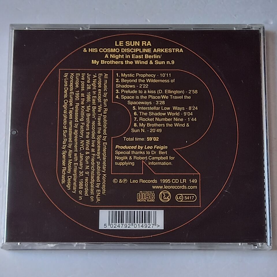 LE SUN RA & HIS COSMO DISCIPLINE ARKESTRA – A NIGHT IN EAST BERLIN / MY BROTHERS THE WIND & SUN NO.9 (1986) - CD 1995 REMASTERED REISSUE 2.EL
