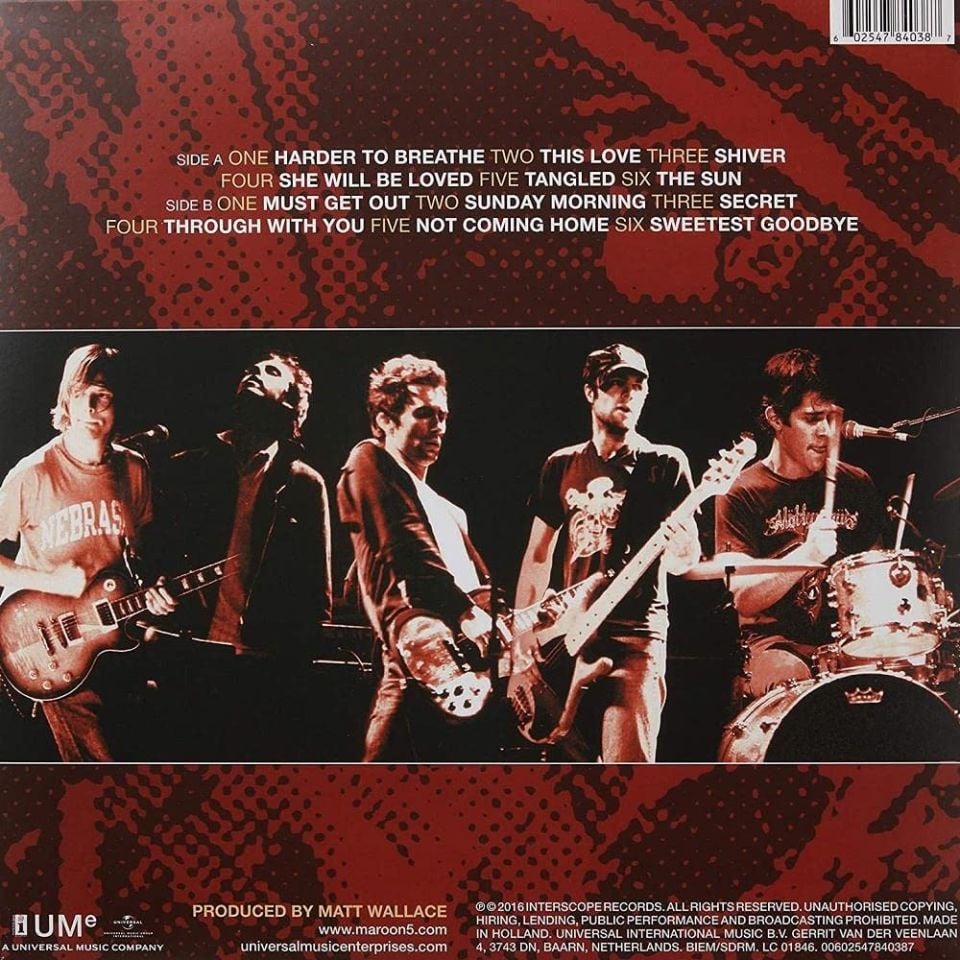 MAROON 5 - SONGS ABOUT JANE (2002) - LP 2016 EDITION SIFIR PLAK