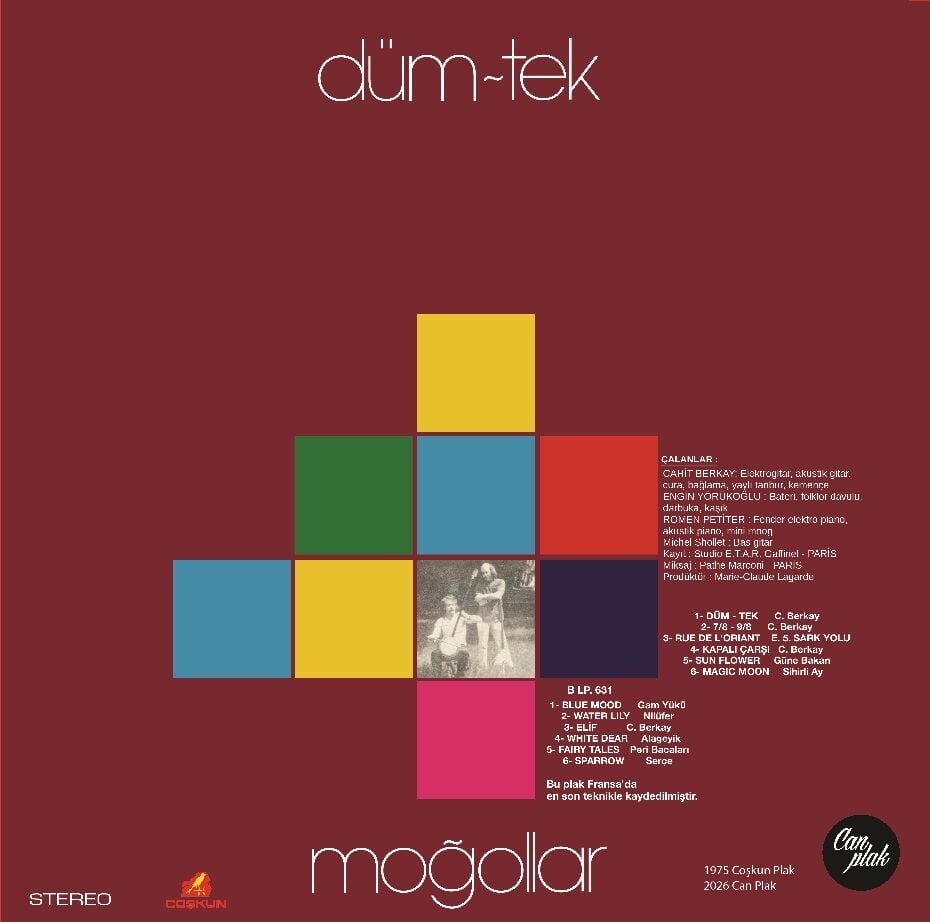 MOĞOLLAR - DÜM TEK (1975) - LP 2026 BASIM SINIRLI SAYIDA RENKLİ SIFIR PLAK