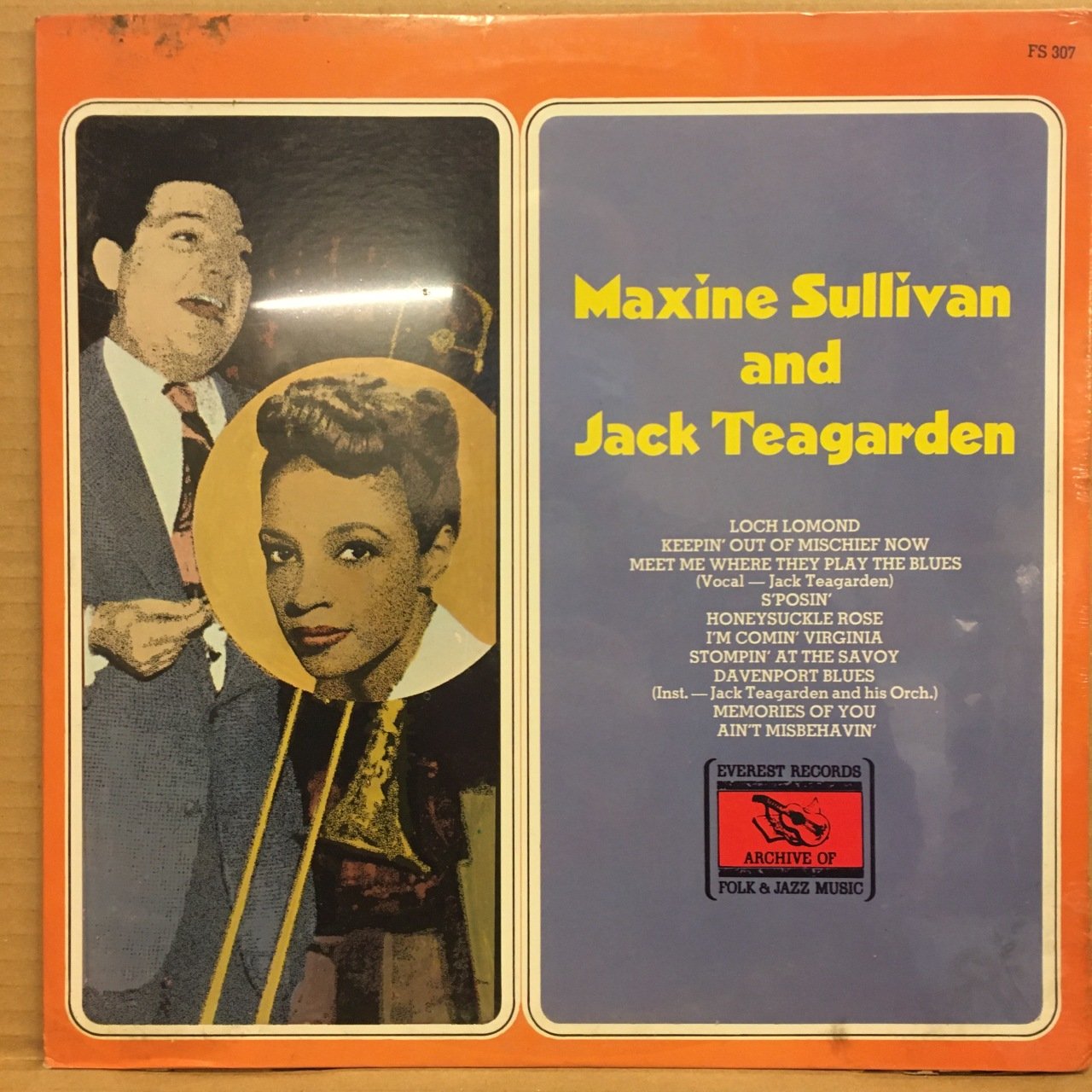 MAXINE SULLIVAN AND JACK TEAGARDEN EARLY JAZZ SIFIR PLAK