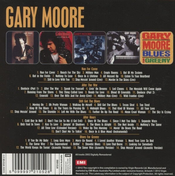 GARY MOORE – 5 ALBUM SET (2012) - 5CD BOX SET AMBALAJINDA SIFIR