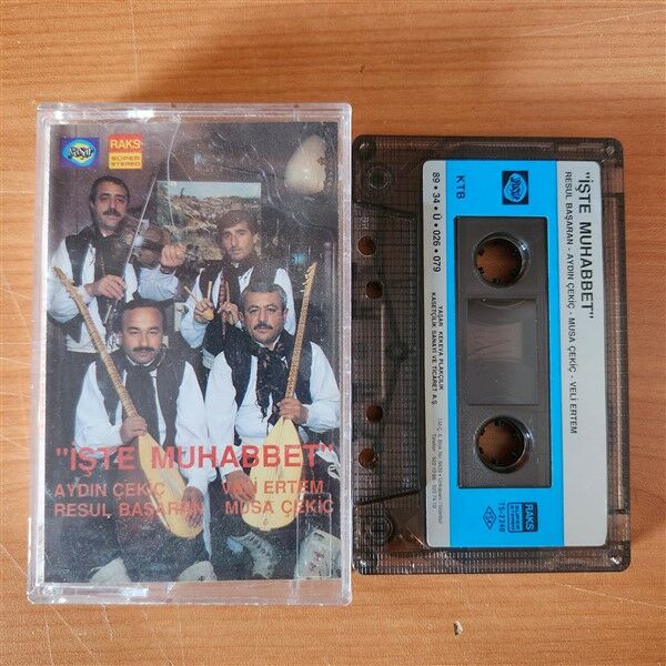 İŞTE MUHABBET / RESUL BAŞARAN, AYDIN ÇEKİÇ, MUSA ÇEKİÇ, VELİ ERTEM (1989) - KASET 2.EL