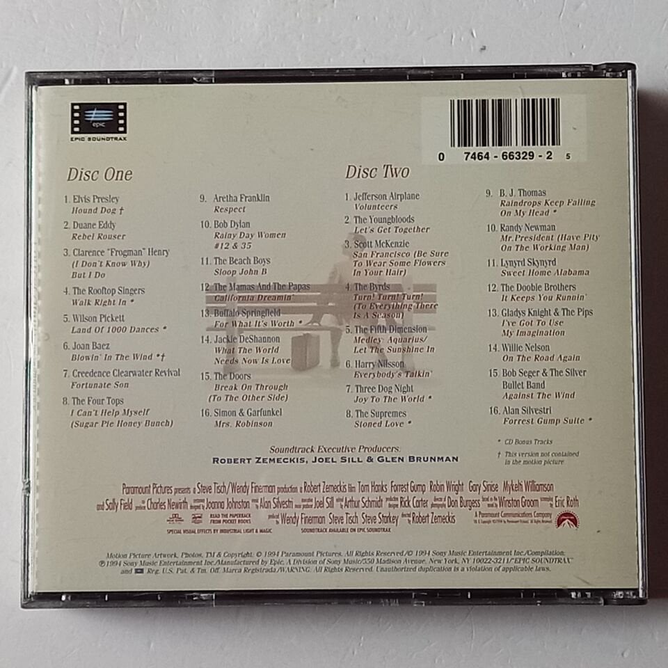 FORREST GUMP / THE SOUNDTRACK (1994) - 2CD 2.EL