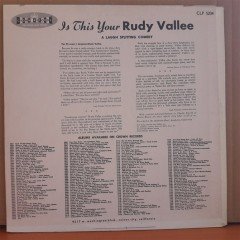 IS THIS YOUR RUDY VALLEE?  - LP 2.EL PLAK