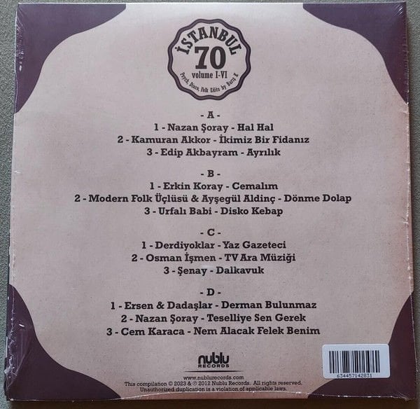 ISTANBUL 70 VOLUME I-VI - PSYCH DISCO FOLK EDITS BY BARIŞ K ÇEŞİTLİ SANATÇILAR NAZAN ŞORAY KAMURAN AKKOR DERDİYOKLAR OSMAN İŞMEN CEM KARACA - 2LP 2023 EDITION SIFIR PLAK