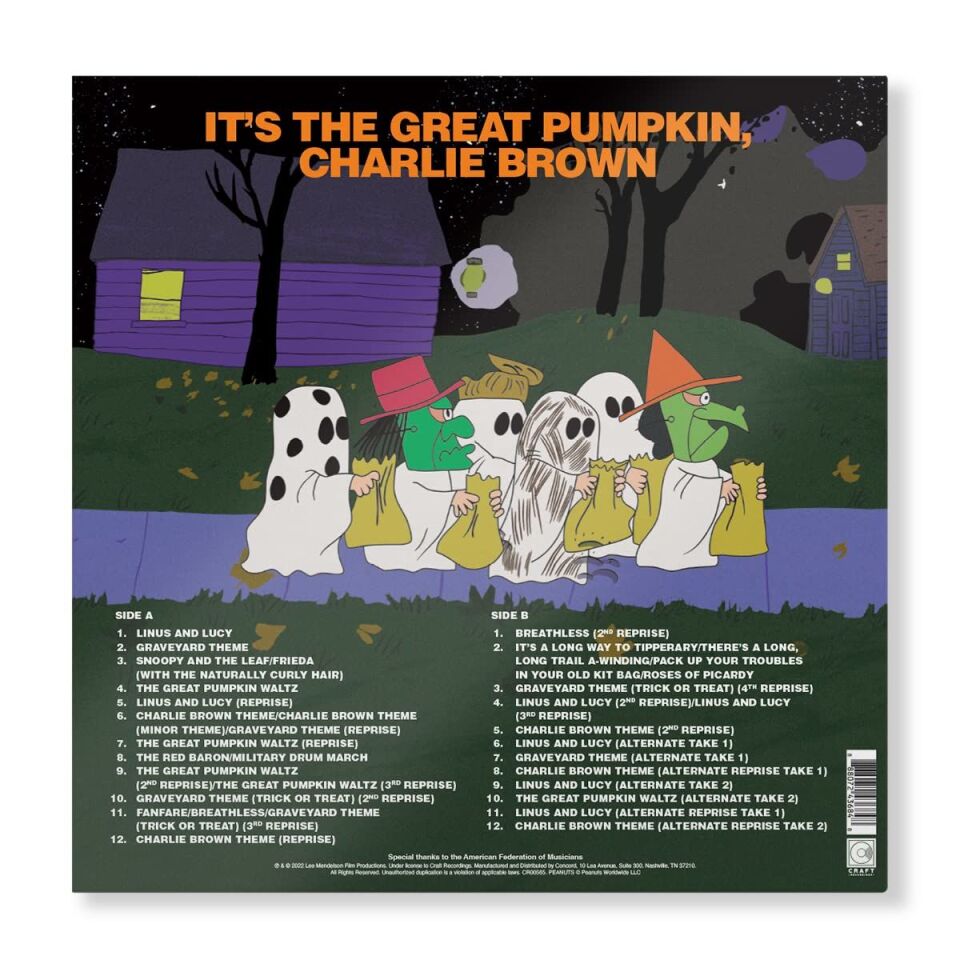VINCE GUARALDI - IT'S THE GREAT PUMPKIN CHARLIE BROWN (2022) - LP SIFIR PLAK