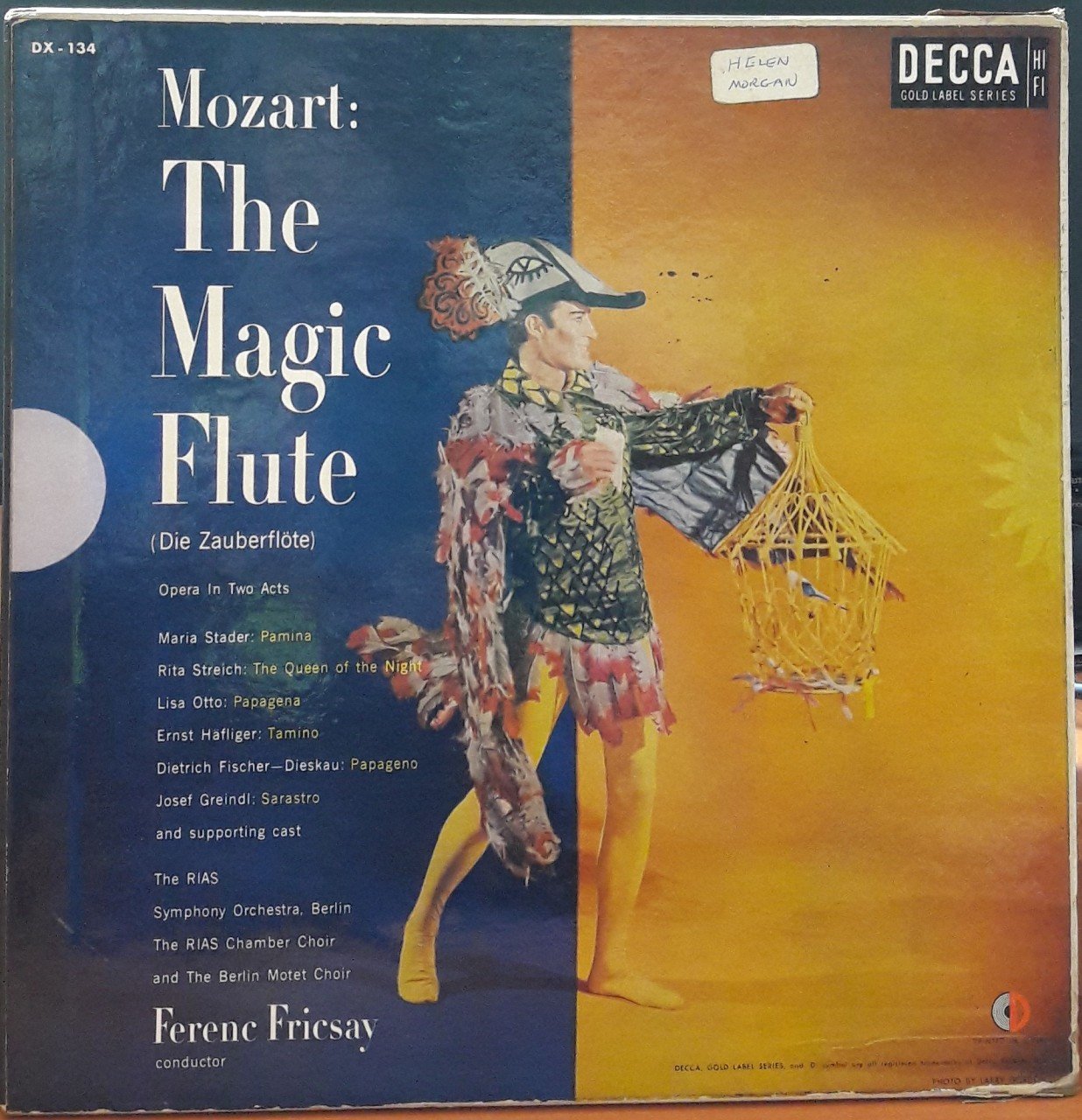 MOZART: THE MAGIC FLUTE, MARIA STADER, DIETRICH FISCHER-GIESKAU, FERENC FRISCAY - 3PLAK BOXSET 2.EL