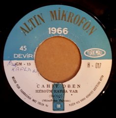 CAHİT OBEN - HERGÜN KAVGA VAR / ŞEY (ALTIN MİKROFON) - 7'' 45 DEVİR KAPAKLI 2.EL PLAK
