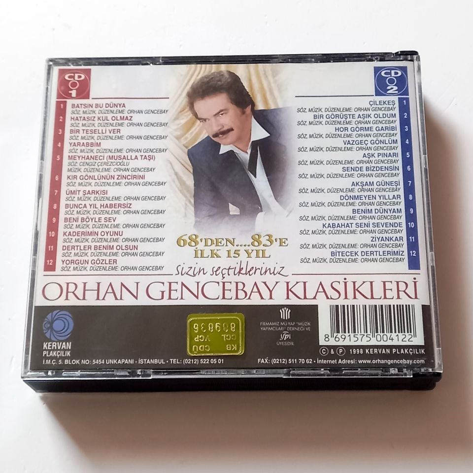 ORHAN GENCEBAY KLASİKLERİ - SİZİN SEÇTİKLERİNİZ 68\'DEN 83\'E - 2CD 2.EL
