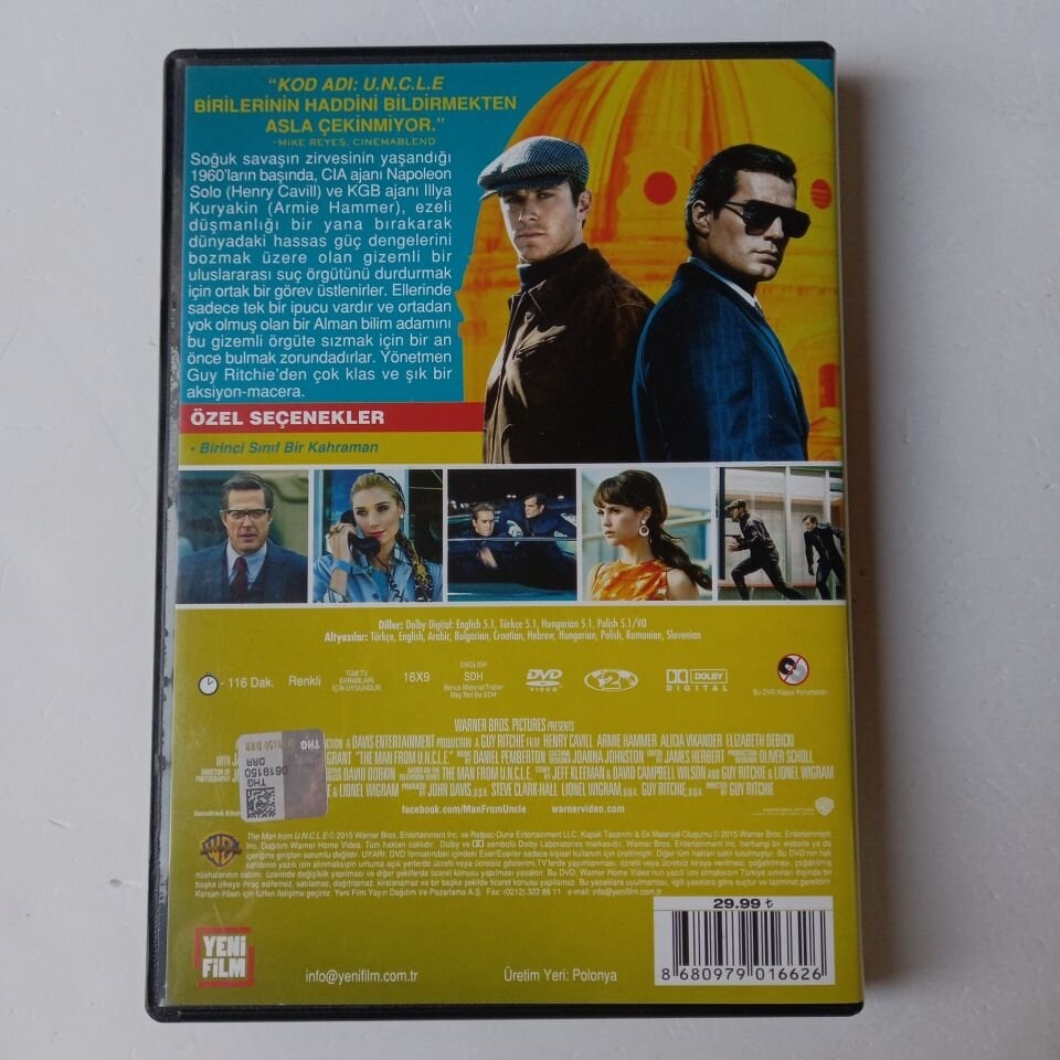 KOD ADI: U.N.C.L.E. - THE MAN FROM U.N.C.L.E - HENRY CAVILL - ARMIE HAMMER - DVD - 2.EL