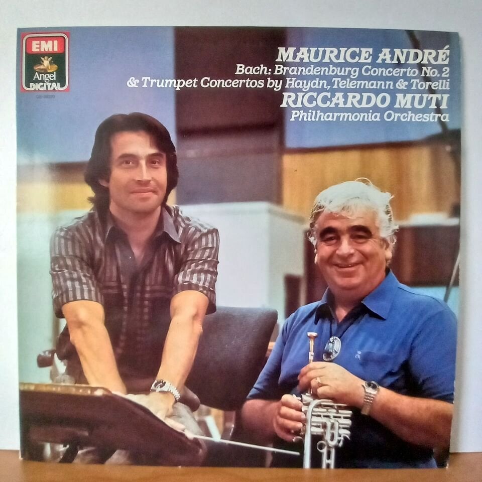 MAURICE ANDRE / BACH: BRANDENBURG CONCERTO NO. 2 & TRUMPET CONCERTORS BY HAYDN, TELEMANN & TORELLI / RICCARDO MUTI, PHILHARMONIA ORCHESTRA (1985) - LP 2.EL PLAK