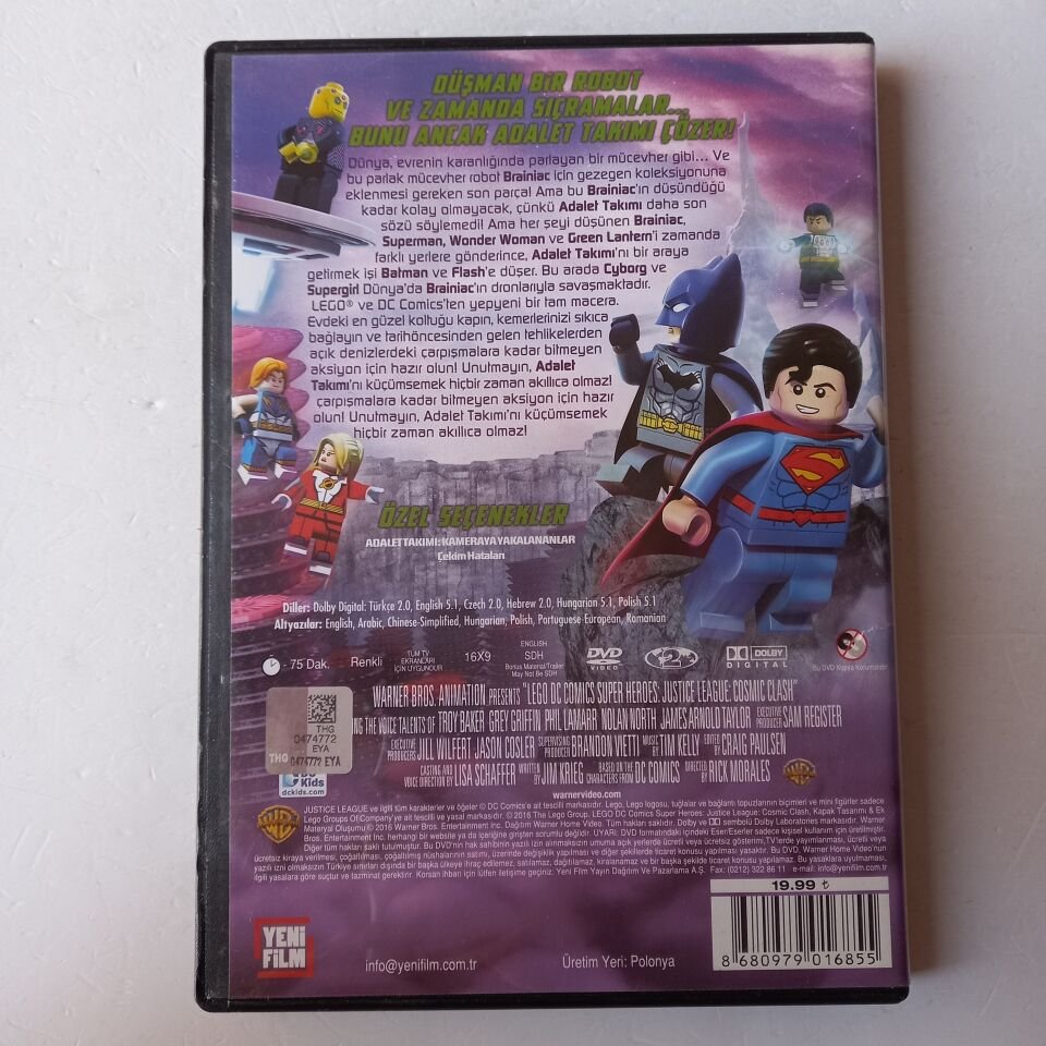 ADALET TAKIMI KOZMİK ÇARPIŞMA TAM MACERA - DC COMICS SUPER HEROES - DVD 2.EL