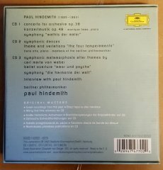 HINDEMITH - CONDUCTS HINDEMIT CONCERTO FOR ORCH./SYMPHONIC DANCES etc. - 3CD BOX DEUTSCHE GRAMMOPHON 2.EL