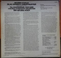 STRAUSS,R.: ALSO SPRACH ZARATHUSTRA, CHICAGO SYMPHONY ORCHESTRA, GEORG SOLTI - PLAK 2.EL