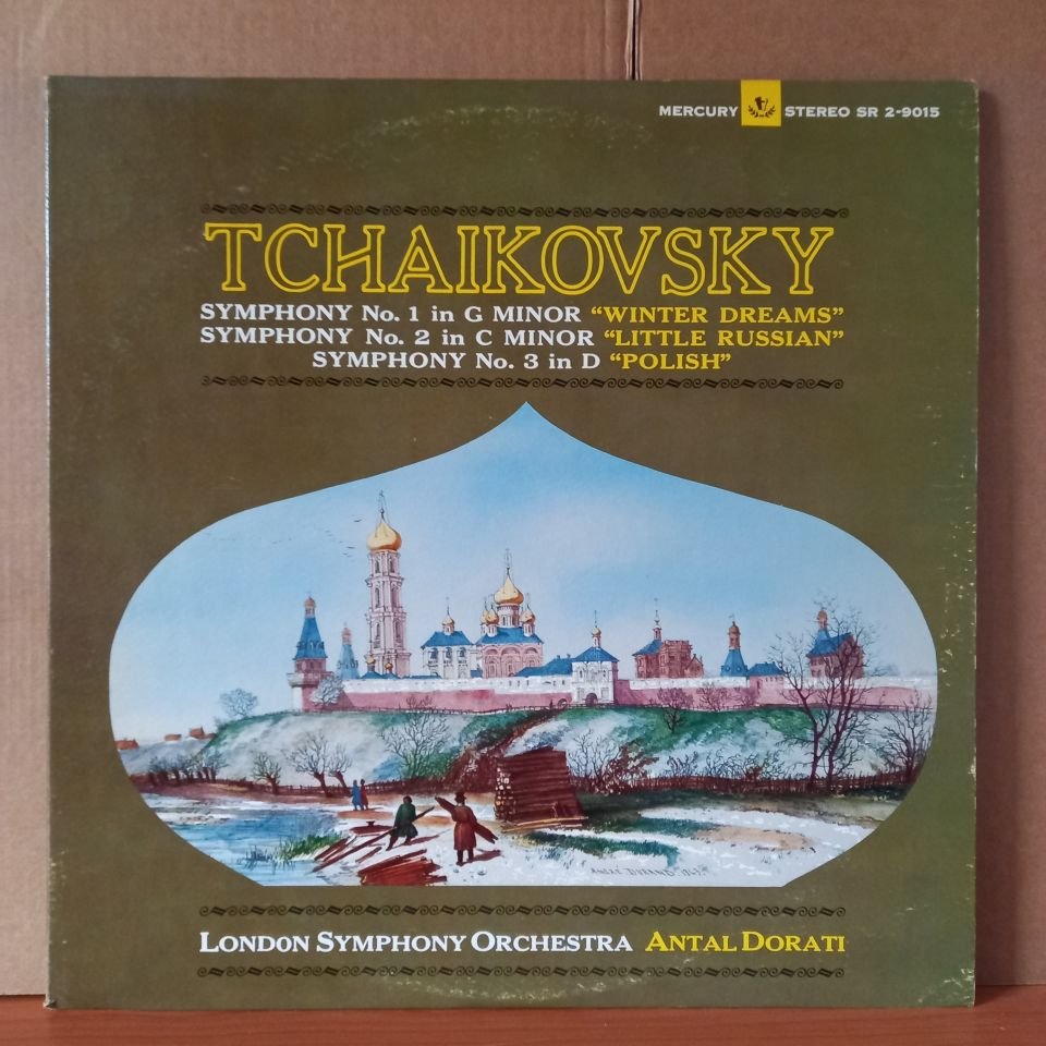 TCHAIKOVSKY: SYMPHONIES NO. 1 IN G MINOR ''WINTER DREAMS'' / SYMPHONY NO. 2 IN C MINOR ''LITTLE RUSSIAN'' / SYMPHONY NO. 3 IN D ''POLISH'' / LONDON SYMPHONY ORCHESTRA, ANTAL DORATI - 2LP 2.EL PLAK