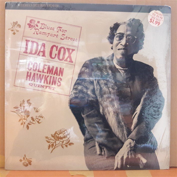 IDA COX WITH THE COLEMAN HAWKINS QUINTET - BLUES FOR RAMPART STREET - DÖNEM BASKISI SIFIR LP PLAK