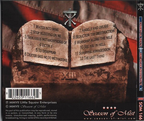 CHRISTIAN DEATH – AMERICAN INQUISITION (2007) - CD DIGIPAK AMBALAJINDA SIFIR