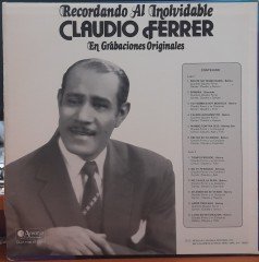 CLAUDIO FERRER - RECORDANDO AL INOLVIDABLE - PLAK 2.EL