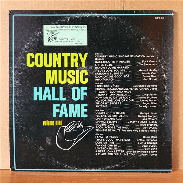 COUNTRY MUSIC HALL OF FAME VOLUME NINE / BUCK OWENS, DOLLY PARTON, PATSY CLINE, ROGER MILLER, DAVE DUDLEY (1969) - 2LP 2.EL PLAK