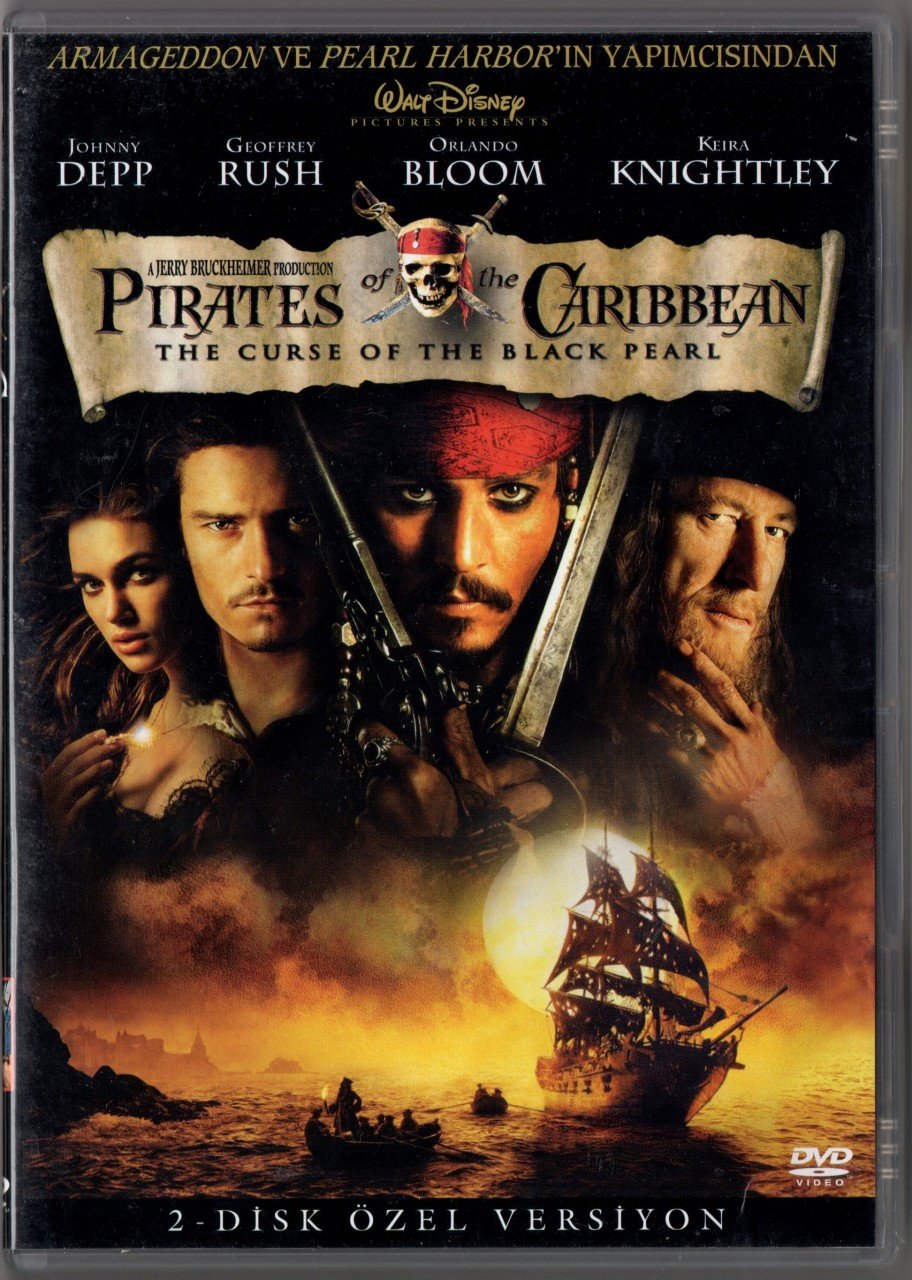 PIRATES OF THE CARIBBEAN THE CURSE OF THE BLACK PEARL - JOHNNY DEPP - GEOFFREY RUSH - ORLANDO BLOOM - 2DVD 2.EL