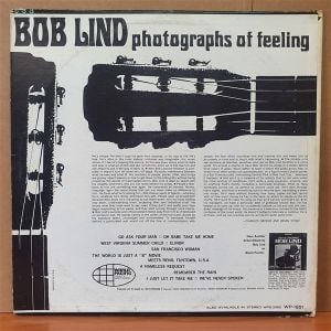 BOB LIND - PHOTOGRAPHS OF FEELING (1966) - LP 2.EL PLAK
