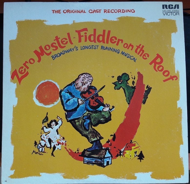 FIDDLER ON THE ROOF - ZERO MOSTEL  ORIGINAL CAST RECORDING - LP 2.EL