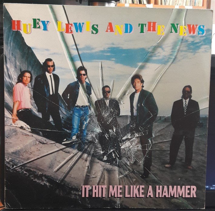 HUEY LEWIS AND THE NEWS - IT HIT ME LIKE A HAMMER (1991) - 12'' MAXI SINGLE VINYL PLAK 2.EL
