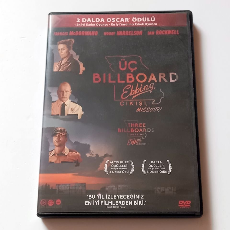 ÜÇ BILLBOARD EBBING ÇIKIŞI, MISSOURI - THREE BILLBOARDS OUTSIDE EBBING, MISSOURI - FRANCES MCDORMAND, WOODY HARRELSON, SAM ROCKWELL, YÖN.: MARTIN MCDONAGH - DVD 2.EL