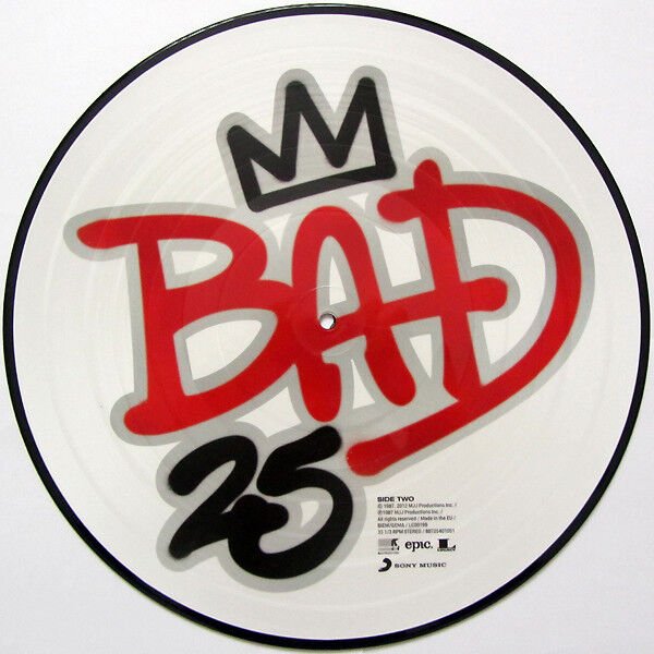 MICHAEL JACKSON - BAD (1987) - LP 2012 25th ANNIVERSARY PICTURE DISC SIFIR PLAK