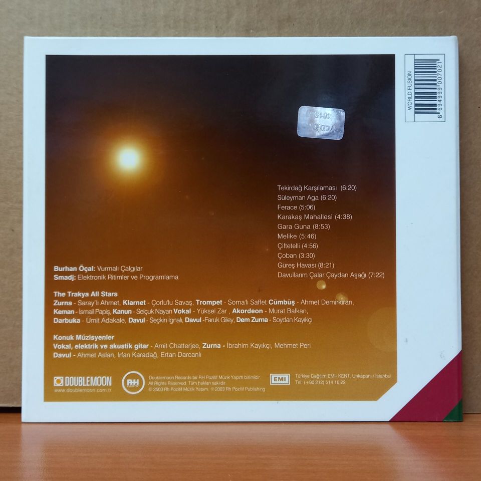 BURHAN ÖÇAL & THE TRAKYA ALL STARS FEATURING SMADJ - KIRKLARELI İL SINIRI (2003) - CD 2.EL