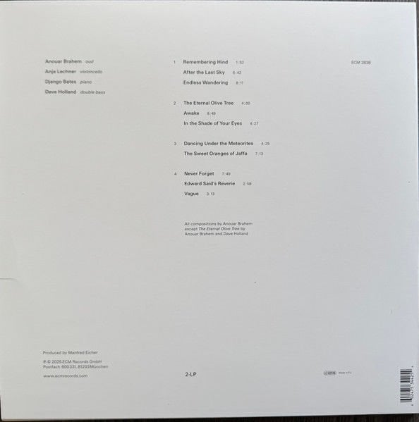 ANOUAR BRAHEM - AFTER THE LAST SKY (2025) - 2LP ECM RECORDS SIFIR PLAK