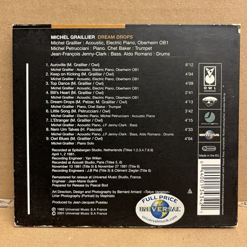 MICHEL GRAILLIER – DREAM DROPS (1982) - CD 2.EL