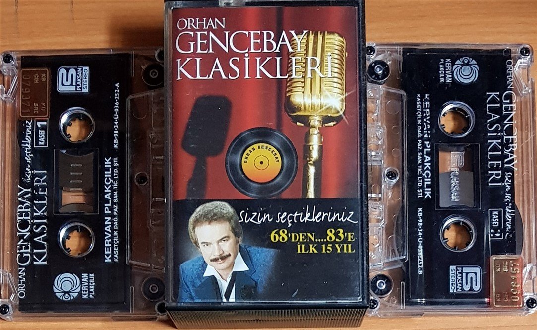 ORHAN GENCEBAY - SİZİN SEÇTİKLERİNİZ / 68'DEN...83'E İLK 15 YIL (1998) KERVAN 2KASET 2.EL