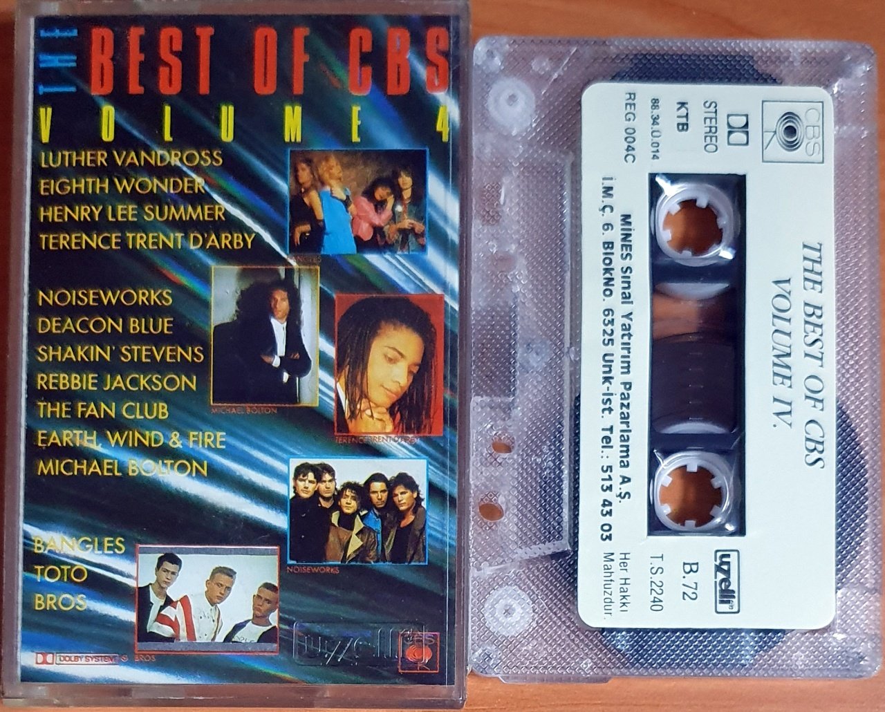 THE BEST OF CBS VOLUME 4 / BANGLES, TOTO, LUTHER VANDROSS, EARTH WIND & FIRE, MICHAEL BOLTON (1988) - KASET UZELLI 2.EL