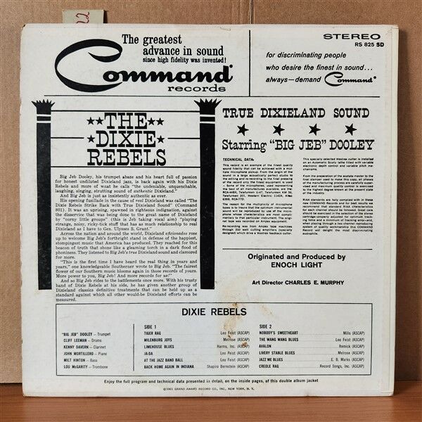 THE DIXIE REBELS – VOL. 2 (1961) - LP 2.EL PLAK