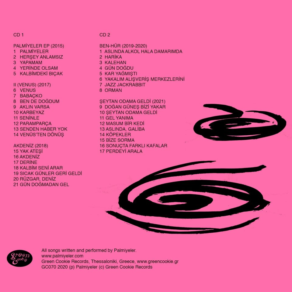PALMİYELER - COMPLETE DISCOGRAPHY (2015-2021) - 2xCD DIGIPAK SIFIR