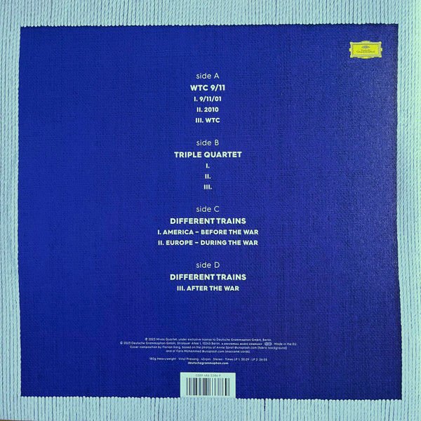 STEVE REICH - THE STRING QUARTETS / MIVOS QUARTET (2023) - 2LP 45RPM 180GR SIFIR PLAK