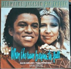 JERMAINE JACKSON & PIA ZADORA - WHEN THE RAIN BEGINS TO FALL (1984) 12'' MAXI SINGLE PLAK 2.EL