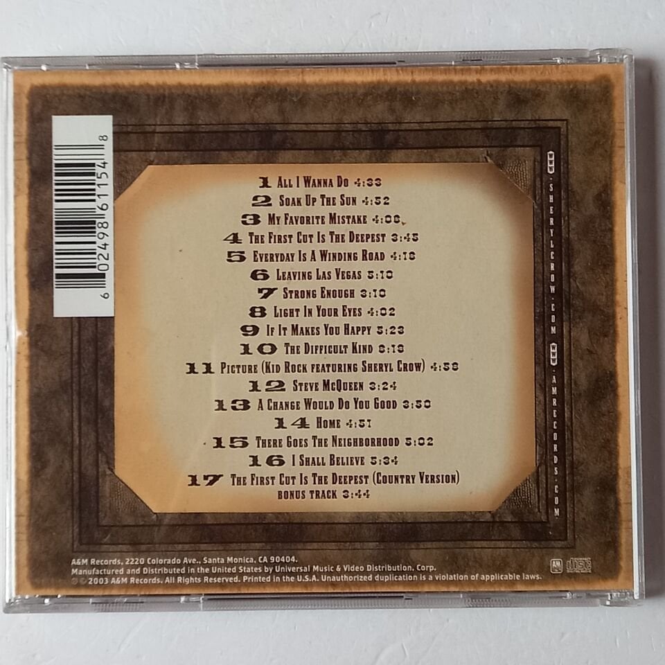 SHERYL CROW – THE VERY BEST OF SHERYL CROW (2003) - CD 2.EL