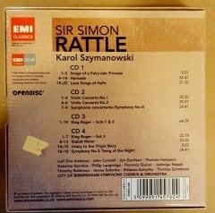 SZYMANOWSKI SYMP No 3 & 4 / VIOLIN CONCERTOS SIMON RATTLE 4CD BOX 2.EL