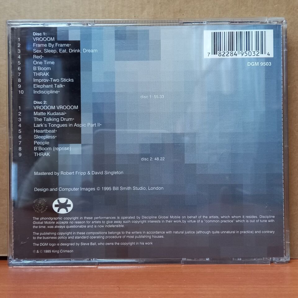 KING CRIMSON – B'BOOM /OFFICIAL BOOTLEG, LIVE IN ARGENTINA (1995) - 2CD 2.EL