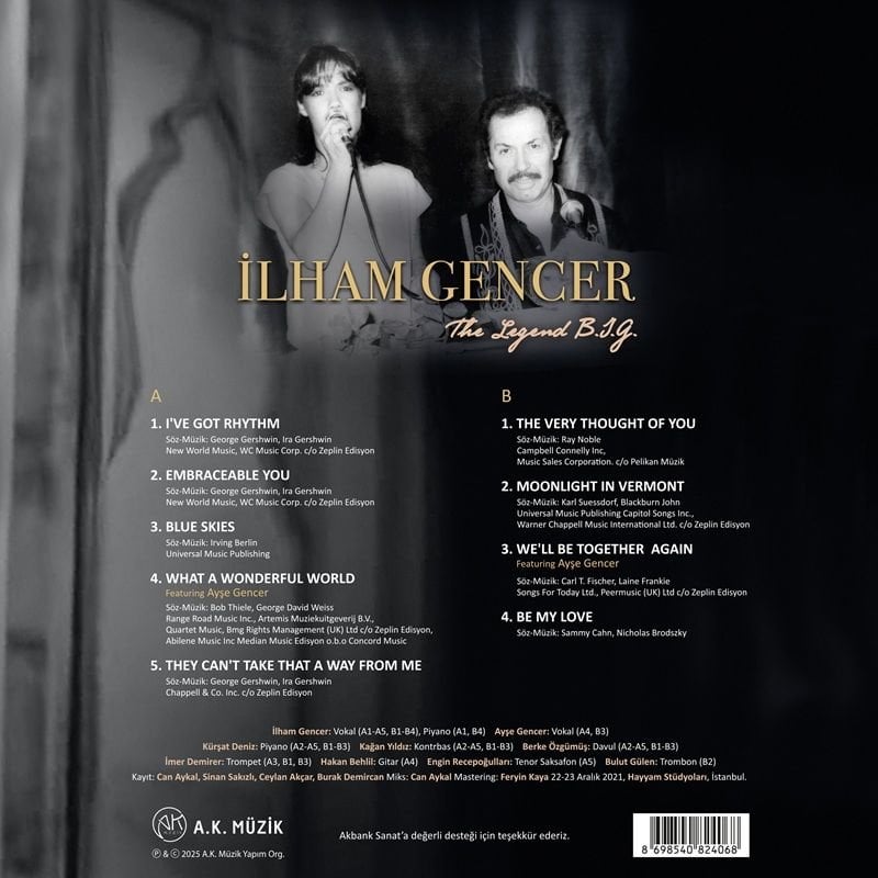 İLHAM GENCER - THE LEGEND B.I.G featuring AYŞE GENCER (2025) - LP SIFIR PLAK